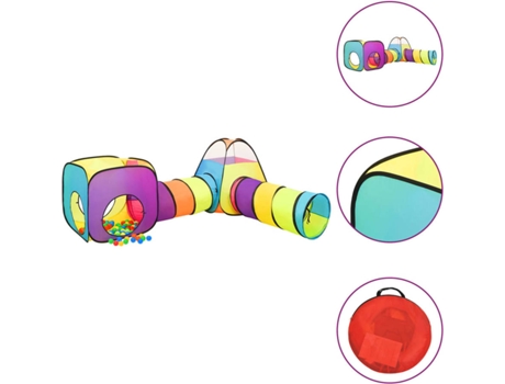vidaXL Tienda de juego de niños con 250 bolas multicolor 190x264x90 cm