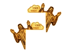 Piezas De Decoración De Esquina De Puerta De Madera Con La Frase "jesús, Te Veo A La Izquierda Y A La Derecha".
