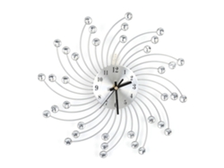 Relógio de parede Rebe em metal com decoração em diamante para decoração moderna de casa e escritório.