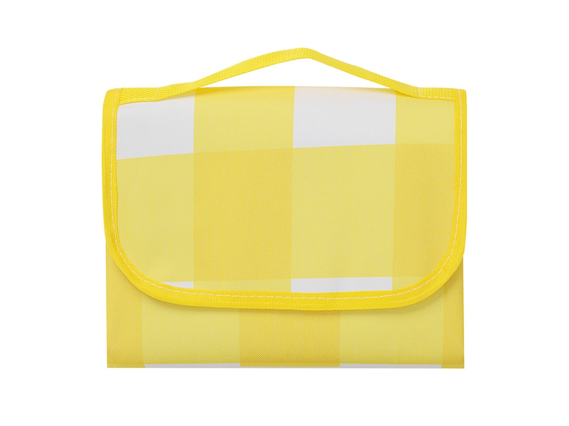 Manta De Picnic Estilo Nórdico Cuadros Oxford Grueso Plegable Para Exteriores Amarillo 150x200cm