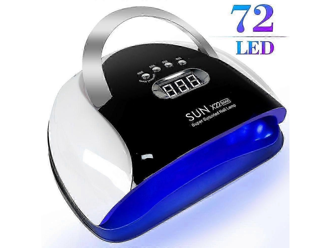 Lámpara de secado de uñas UV LED Sun X22 Max 25 26 para esmalte en gel con 72 perlas, secado rápido, base negra GOKOCO