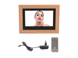 Marco De Fotos Digital De Madera Ips Hd De 7 Pulgadas Con Control Remoto Inteligente