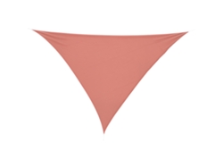 Vela De Sombra Triangular Grande De 4 X 4 X 4 M, De Polietileno De Alta Densidad, Resistente A Los Rayos Uv, Color Rojo Óxido.