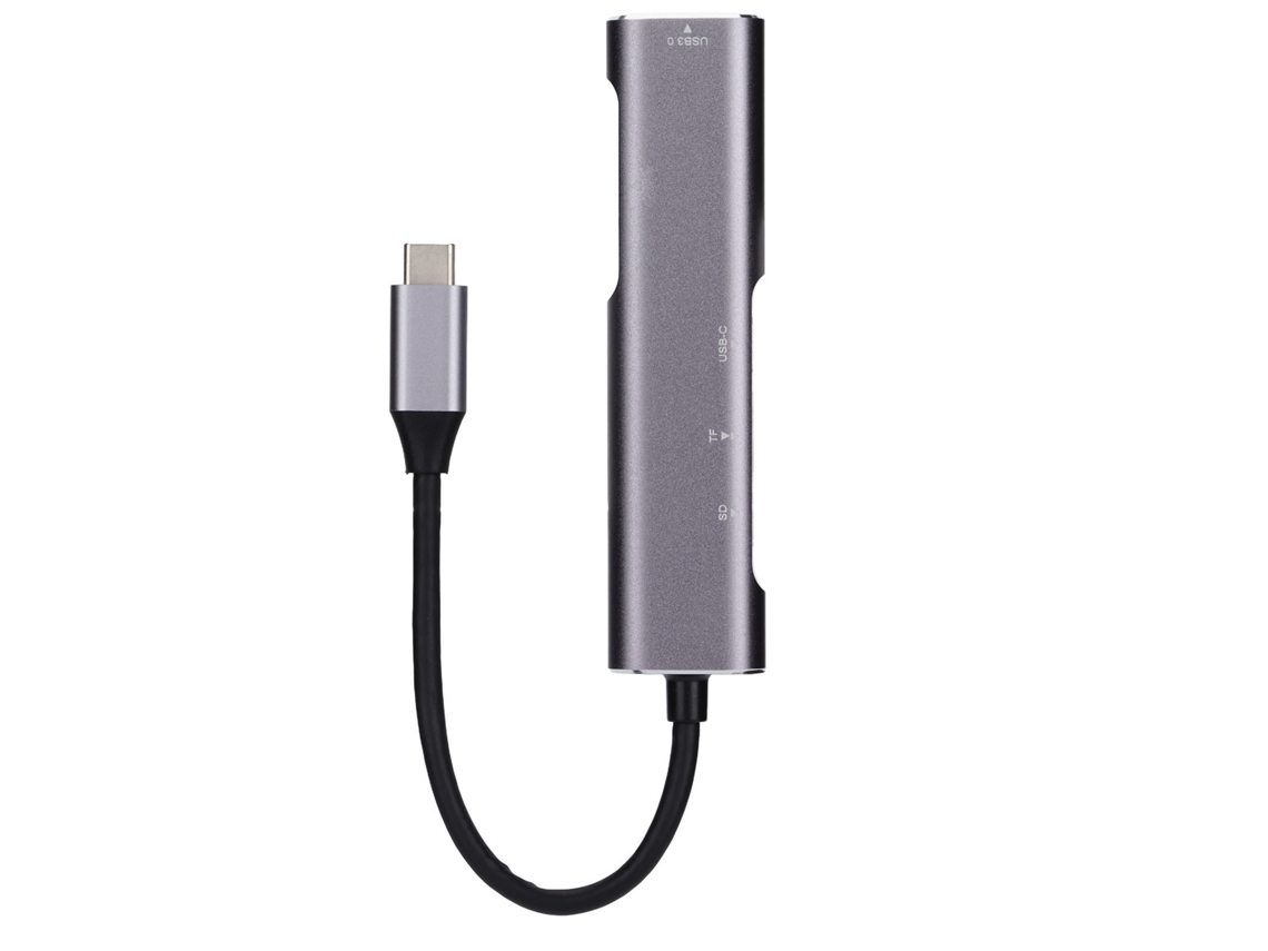 Hub Usb 3.0 Tipo-c Para Multimedia Hd Con Interfaz 5 En 1, Transmisión Rápida Y Carga Pd.