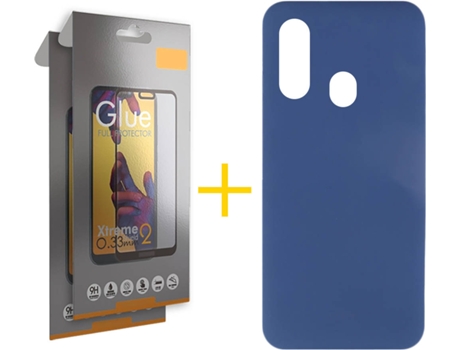 Carcasa + 2 Protectores de Pantalla Samsung A20e SKYHE Full Azul