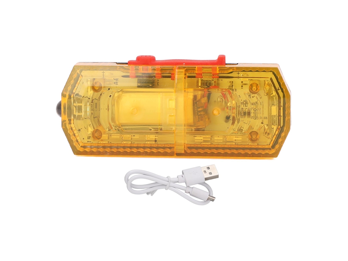 2026-linterna De Hombro Recargable Con Clip Led 500mah Alta Luminosidad, Luz De Advertencia Automática Para Ciclismo Nocturno Amarilla