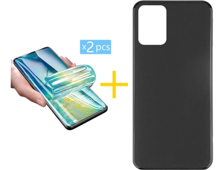 Carcasa + 2 Protectores de Pantalla para Alcatel 1B 2022 SKYHE Negro