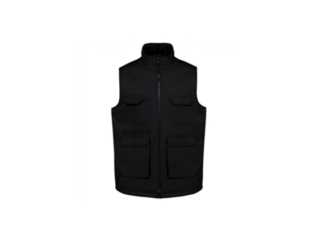 Chaleco acolchado multibolsillos de polialgodón WK. Designed To Work (Tam: XL)