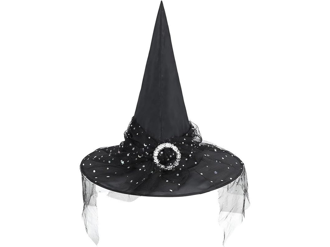 2026altiro-sombrero De Bruja De Halloween Para Mujer Con Detalles Dentados Y Tela Para Fiestas De Disfraces.