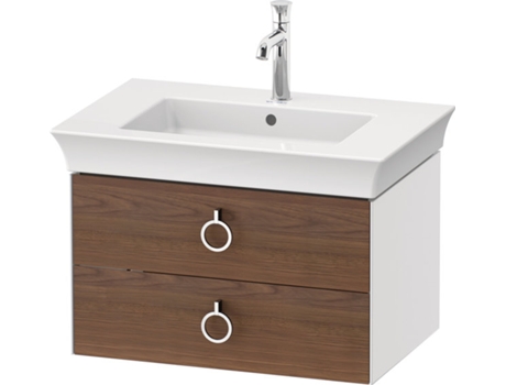 DURAVIT Tulip blanco, mueble de baño colgado en la pared, ancho 684 x fondo 458mm, con 2 cajones, con tirador, WT43510