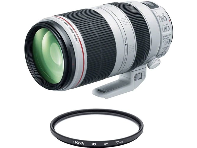 Objetivo CANON EF 100-400mm F4.5-5.6L IS II USM + Hoya UX UV 77mm
