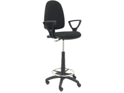 Silla de Escritorio Alta PIQUERAS Y CRESPO Ayna Negro (Brazos fijos - Tejido)