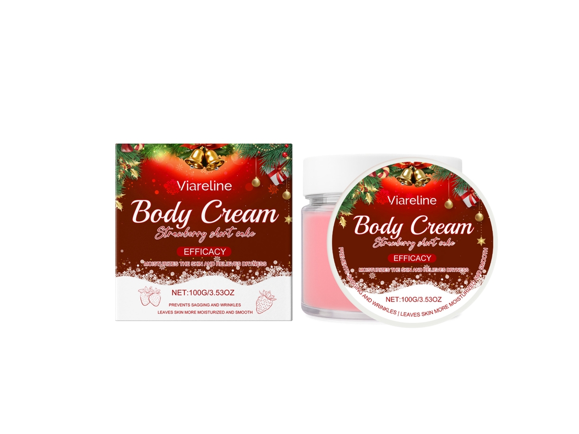 Crema corporal nutritiva e hidratante de fresa