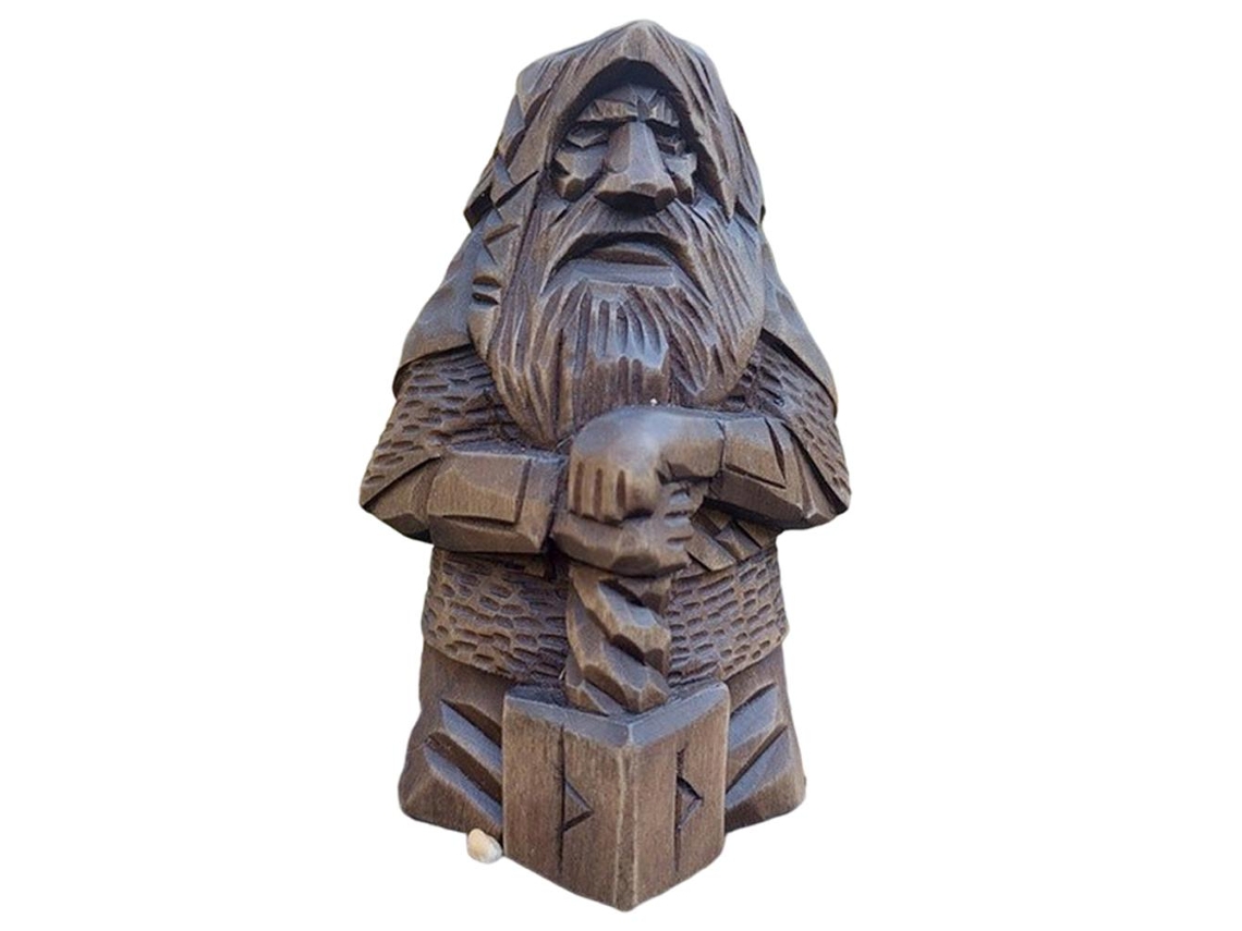 Estatua vikinga de resina de Odín y Thor para decoración del hogar, exteriores y jardín (arte y manualidades), entre otros.