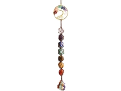 Adorno Colgante Piedras Curativas 7 Chakras Árbol De La Vida Feng Shui Para Hogar
