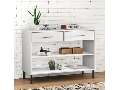 Armario Consola VIDAXL Blanco Madera (98x35x70 )