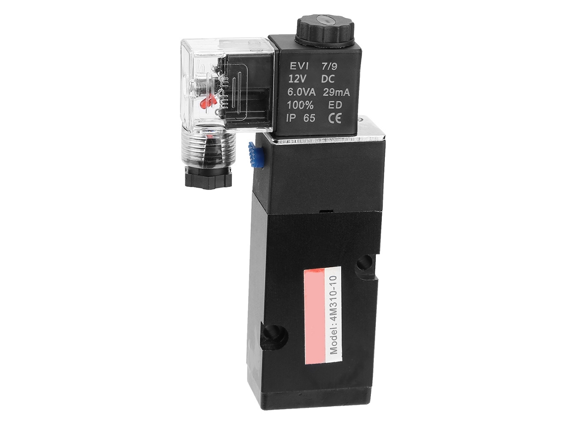 Válvula solenoide G1/4 pol. 4m310-8 2 posições 5 portas operada por piloto (12 V CC)