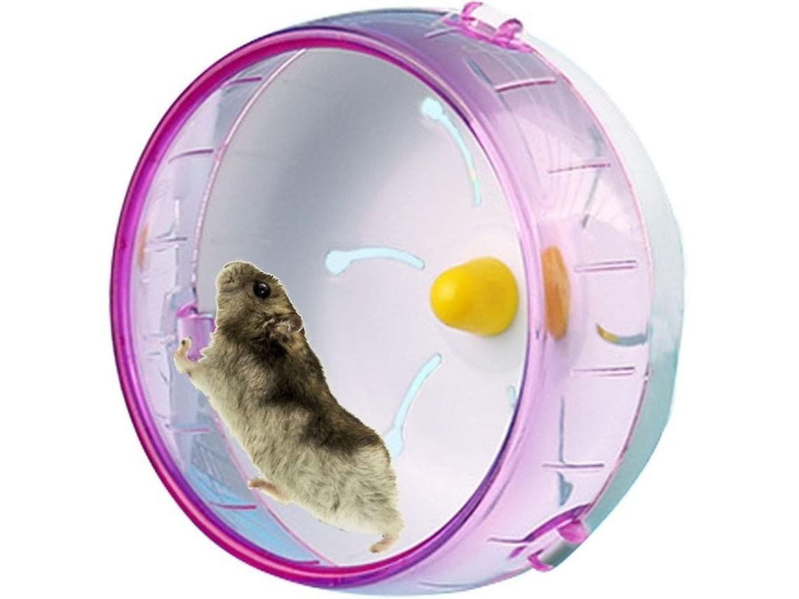 Rueda De Ejercicio Para Hamsters Silenciosa De Alta Calidad Con Diseño Antideslizante Y Fácil Instalación Para Pequeños Roedores Rosado 12 Cm