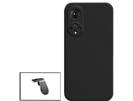 Kit Soporte Magnético L Safe Driving Coche y Funda Silicona Liquida Huawei Nova 9 PHONECARE Negro
