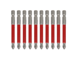 10pcs Pontas PH2 Magnéticas Anti derrapantes Haste Hexagonal para Chave de Fenda Elétrica (70mm) S/MARCA