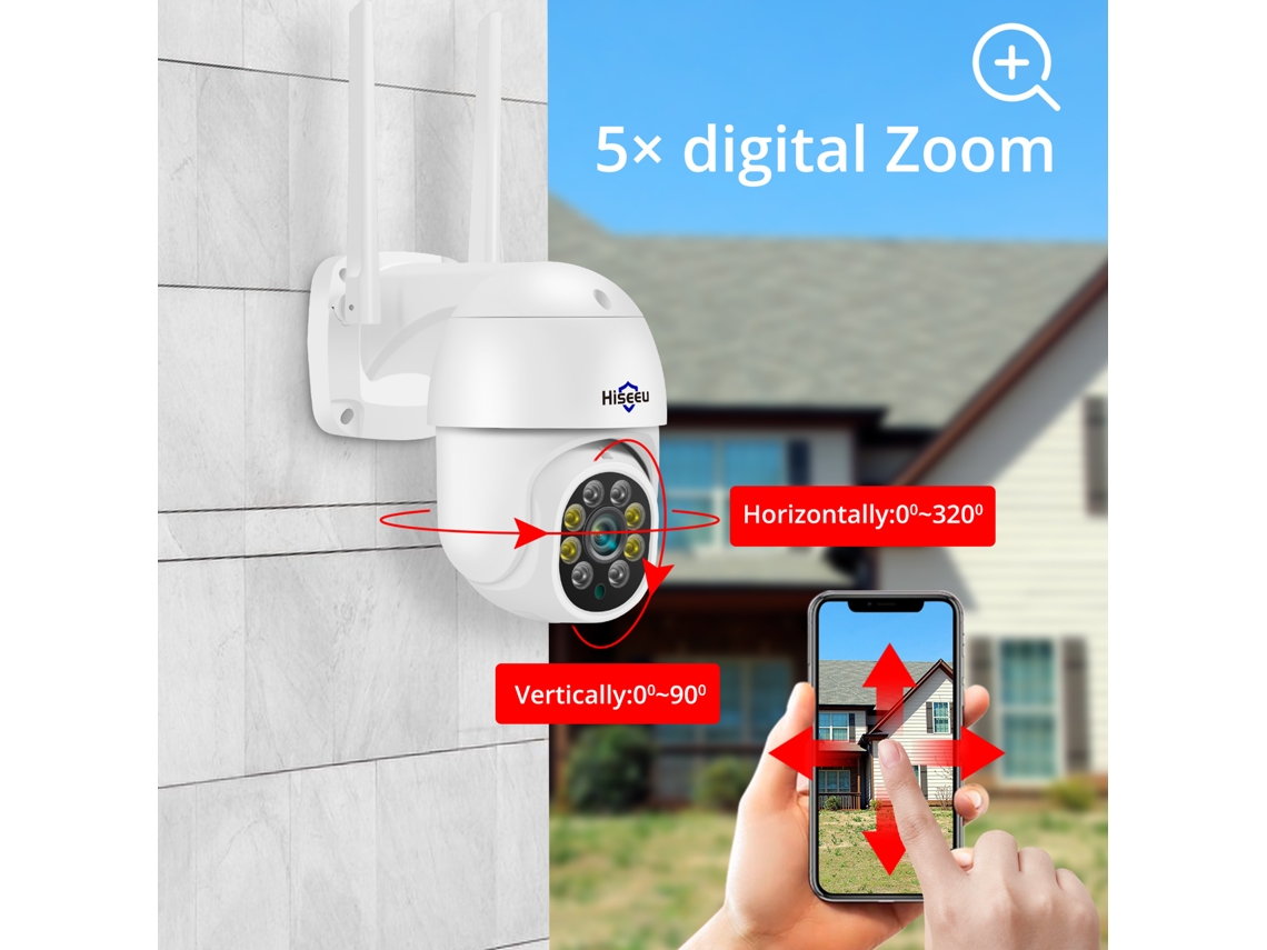 Cámara De Seguridad Inalámbrica Inteligente Wifi Interior Y Exterior Para Hogar