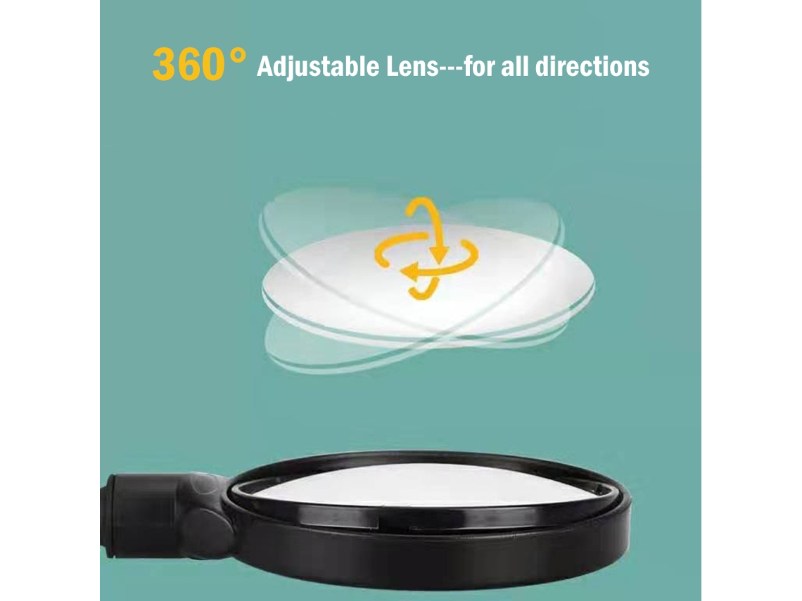 Espejo Retrovisor Para Bicicletas Y Motocicletas Con Soporte Flexible Giratorio De 360° Para Manillar.