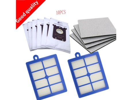 10 bolsas de polvo para aspiradora S-Bag y 2 filtros Hepa H12, 4 filtros de algodón para Motor aptos para limpiador Philips Electrolux