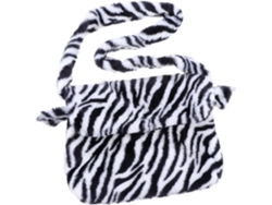 Bolsa Transversal Grande De Pelúcia Com Estampa De Zebra Para Mulheres, Fecho Magnético, Bolsa De Inverno.
