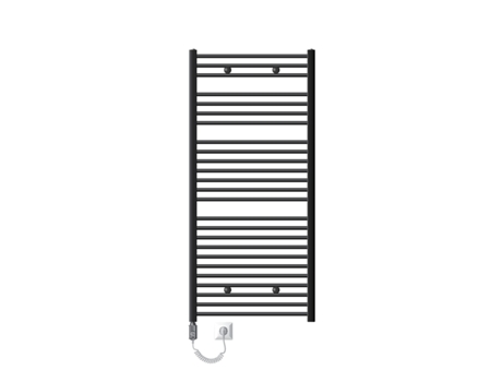 Radiador Eléctrico de Baño con Barra Calefactora 1200W 750x1500 mm Antracita LUXEBATH