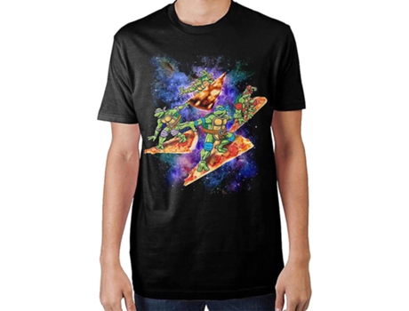 Camiseta ROCKINSTONE de las Tortugas Ninja mutantes adolescentes Space Surf (XXXL)