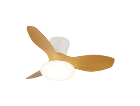 Ventilador DC TULIP marron led conectividad dimable control remoto AKUNADECOR