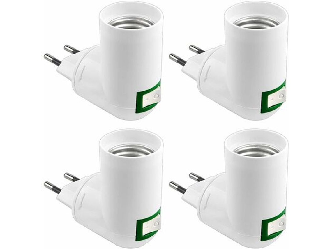 Base E27 con interruptor inalámbrico, 220 V, adaptador para lámpara de cocina, 4 unidades (bombilla no incluida)