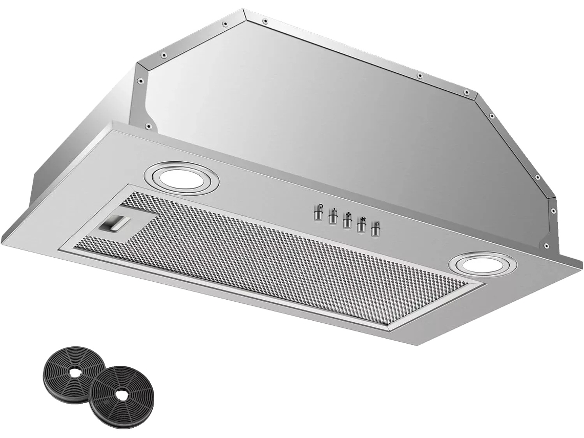 Campana extractora bajo mueble, extracción de 300 m³/h, clase energética C, OEM UE