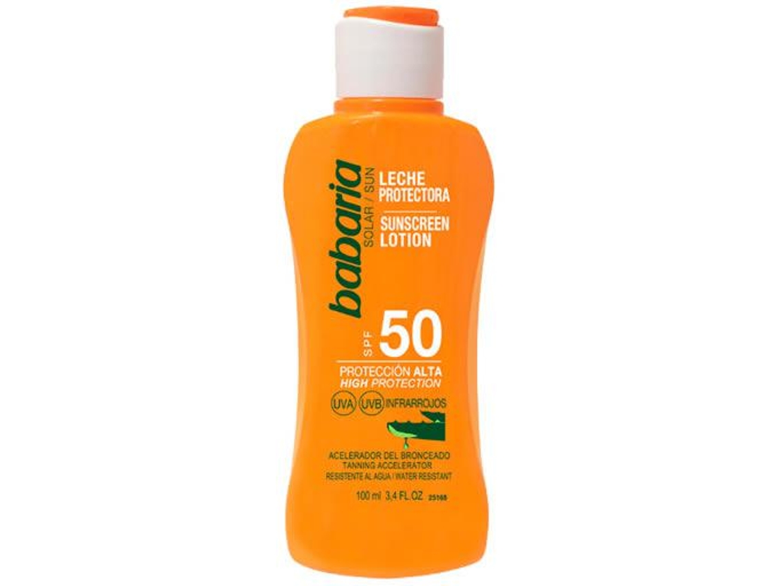 Leche Solar BABARIA Aloe Vera SPF 50 (100 ml)