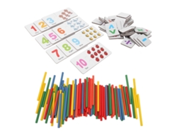 Juguete Educativo De Madera Para Niños: Emparejar Y Contar Números Matemáticos.