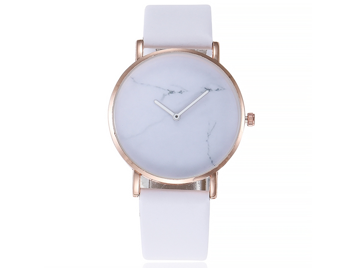 Reloj De Pulsera De Estilo Sencillo Para Mujer Con Correa De Pu Y Movimiento De Cuarzo Vansvar (blanco)