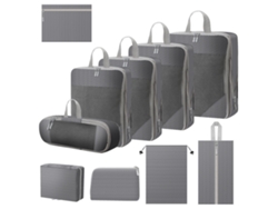 Juego De Organización Para Clasificar Ropa De 10 Piezas, Cubos De Embalaje Para Viajes Que Ahorran Espacio CHRUI Grey