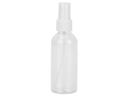 Frasco pulverizador vacío recargable de 100 ml para cosméticos de viaje en tamaño mini.