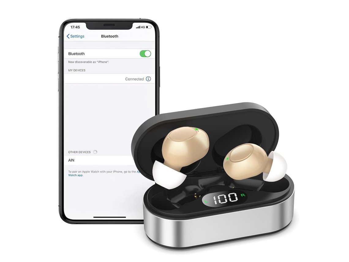 Audífonos Recargables Para Personas Mayores - Audífonos Bluetooth De 16 Canales - Invisibles Digitales (beige)