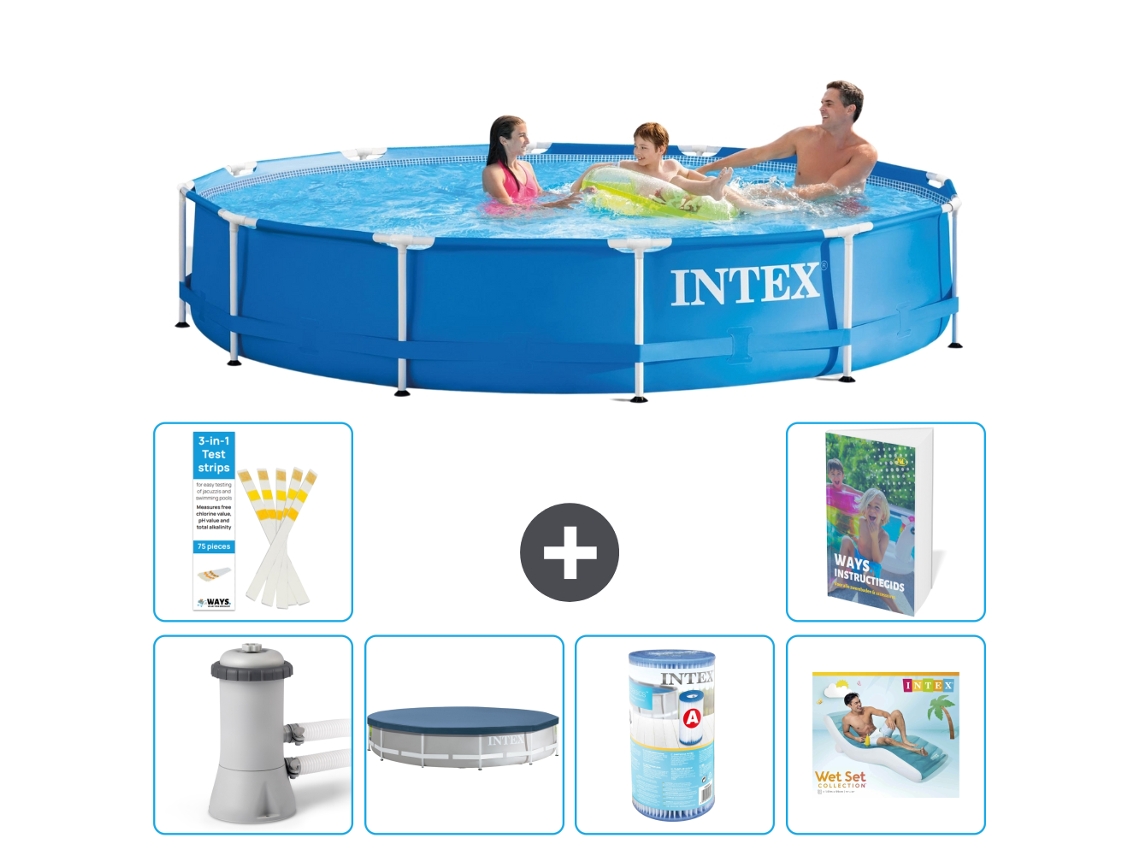 Intex Piscina Com Estrutura Redonda - 366x76 Cm - 7-peças S287