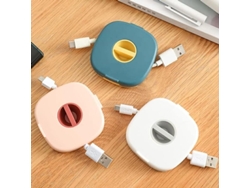 Organizador/enrollador De Cables Con Soporte Para Teléfono Móvil, 3 Unidades, Material Abs, Ligero Y Portátil.