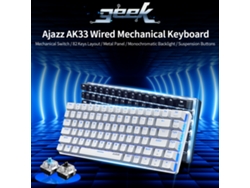Teclado Mecánico Gaming Cableado Usb Ajazz Ak33 Con 82 Teclas Y Retroiluminación Monocromática