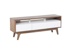 Mueble TV BELIANI Syracuse de MDF Blanco 140x39x53