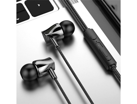 Auriculares Subwoofer de música con control de cable estéreo S con micrófono X10 negro