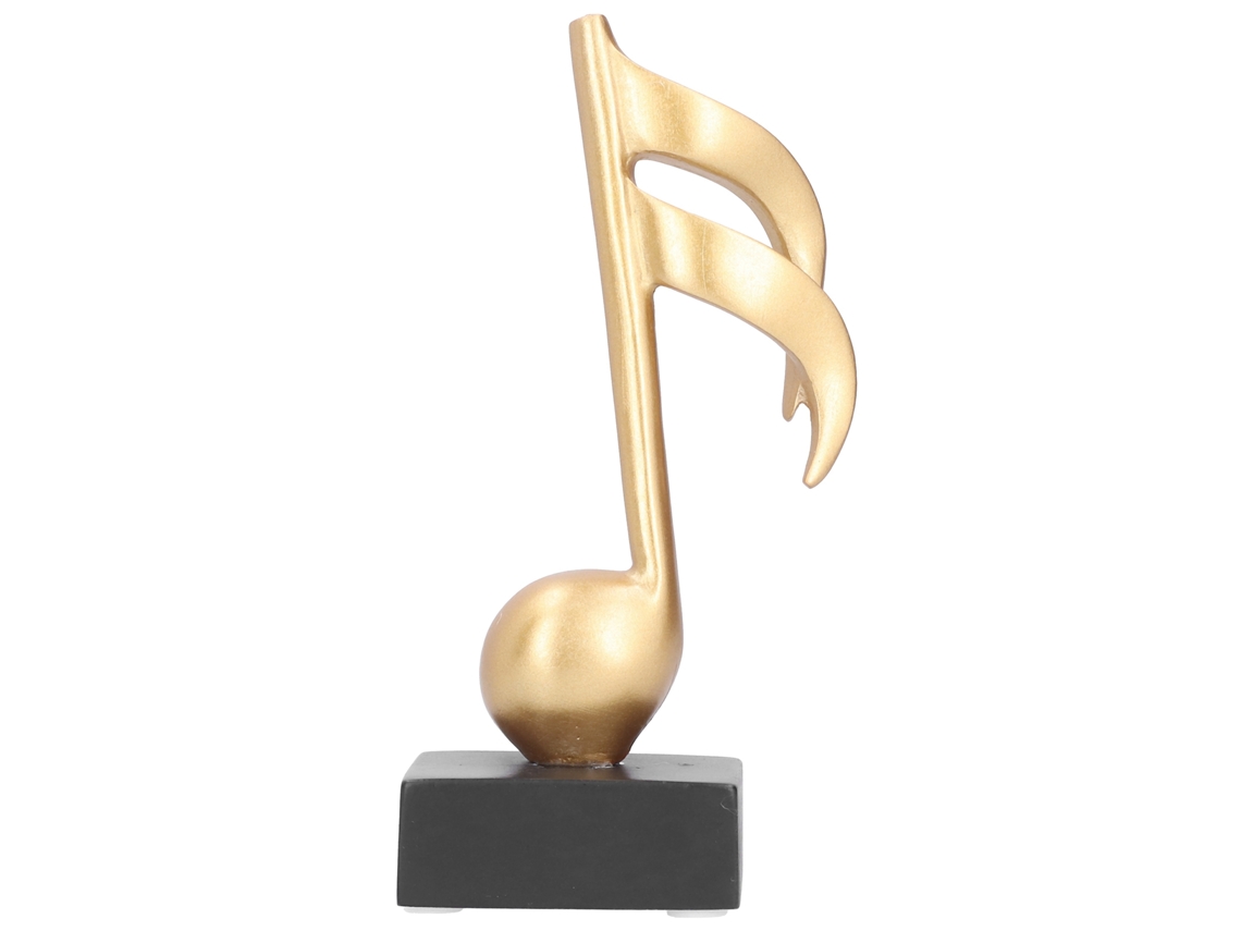 Decoración Con Notas Musicales En Resina, Estilo Moderno Y Lujoso Para Mesa Y Estantería.