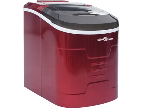 vidaXL Máquina para hacer cubitos de hielo rojo 2,4 L 15 kg / 24 h