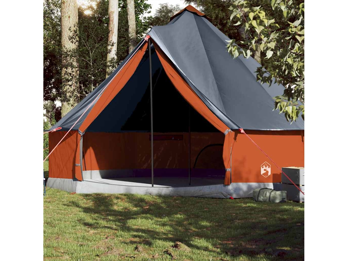 Tienda de campaña tipi familiar para 10 personas, impermeable, gris/naranja, Wsd895314 Lovely Home
