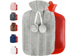 Bolsa de agua caliente confiable y segura para aliviar el dolor, control de temperatura versátil y no tóxico, capacidad de 2 litros con caucho natural.