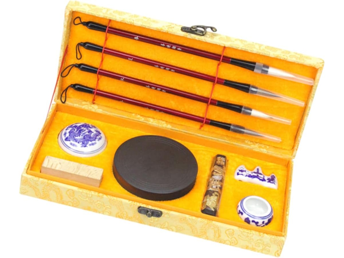 1 juego de cuatro tesoros chinos para pinceles de tinta, papel y accesorios de tinta SFUSHOS