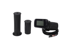 Acelerador de potencia media para bicicleta eléctrica con panel LCD, interfaz para faro delantero, cable de 5 pines + 2 pines, 24V 60V (sin marca)